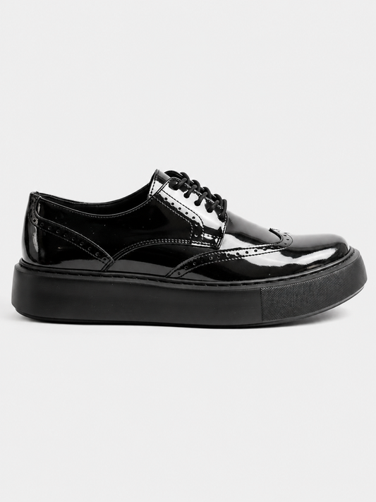 Empoli Patent Noir patent dress shoe in black by Apollo Moda