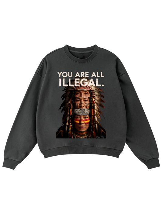 You Are All Illegal oversized sweatshirt by Apollo Moda, view 2