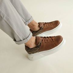 Low Top Casual Sneakers for Men by Apollo Moda | Santos Earthly Serpent