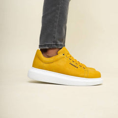 Low Top Casual Sneakers for Men by Apollo Moda | Pluto Goldenrod Yellow