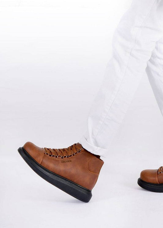High Top Platform Sneakers for Men by Apollo | Kelly in Burnished Balance
